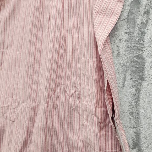 Old Ranch Dress Womens L Pink Embroidered Striped Sleeveless Allegra Pockets - Picture 3 of 11